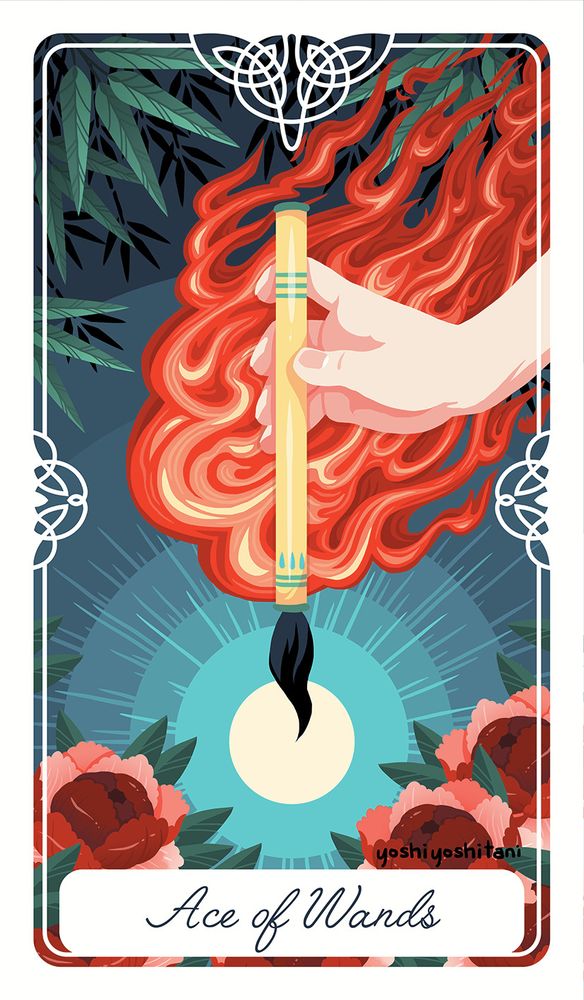 Ace of Wands from the Tarot of the Divine by Yoshi Yoshitani