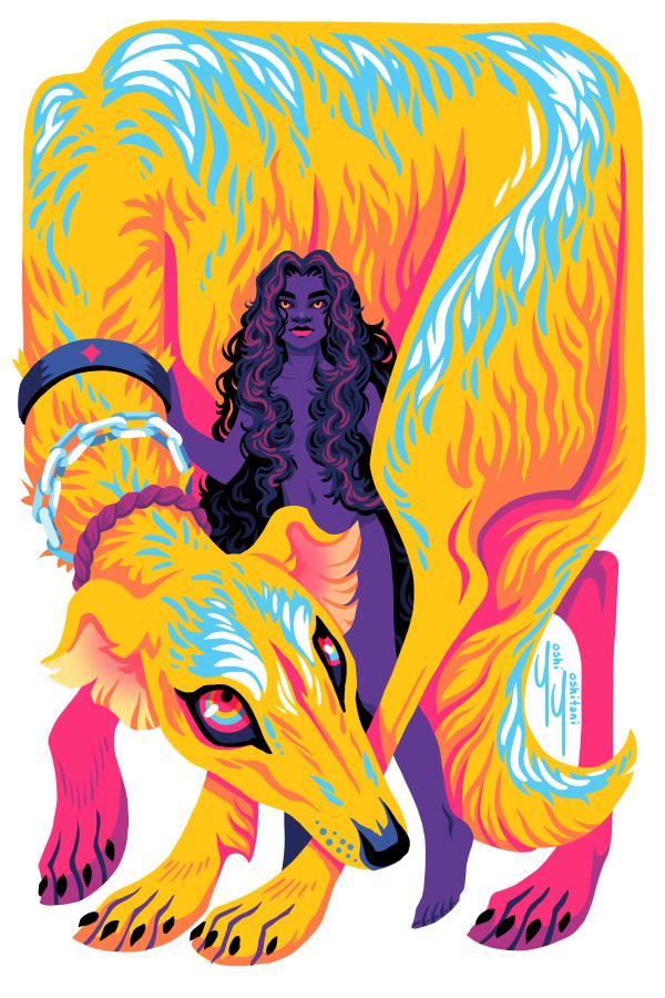 Monster guardian. Based on borzoi
