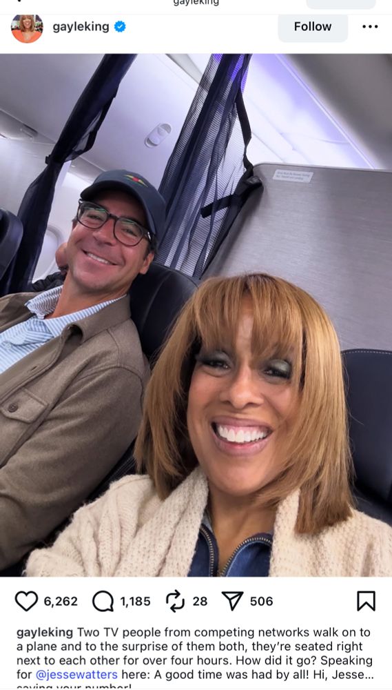 Gayle King and Jesse Watters