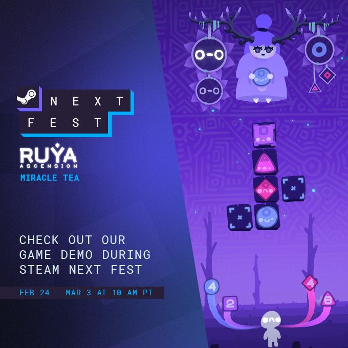 Steam Next Fest feature image showing Ruya: Ascension gameplay.