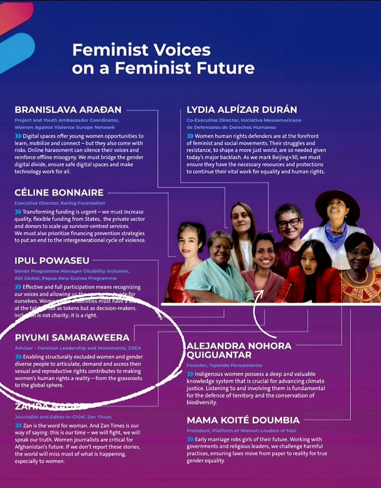 The poster features a bold, vibrant design with a mix of text and visuals celebrating 30 years of progress since the Beijing Declaration and Platform for Action (1995). The main text highlights the UN Secretary-General’s report on the 30-year review, summarising global progress on gender equality while acknowledging ongoing challenges. The background includes a visually engaging blend of colours, images and icons. Key themes such as women’s rights, feminist leadership, and the Sustainable Development Goals (SDGs) are emphasised. The layout is structured for readability, making the message clear and impactful.