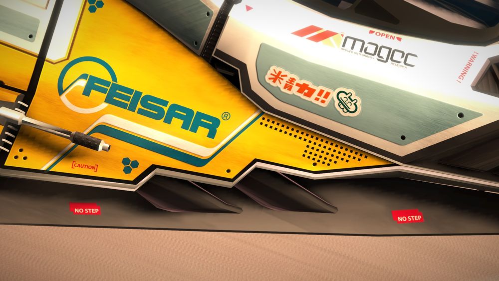 Closeup of Team FEISAR's ship.