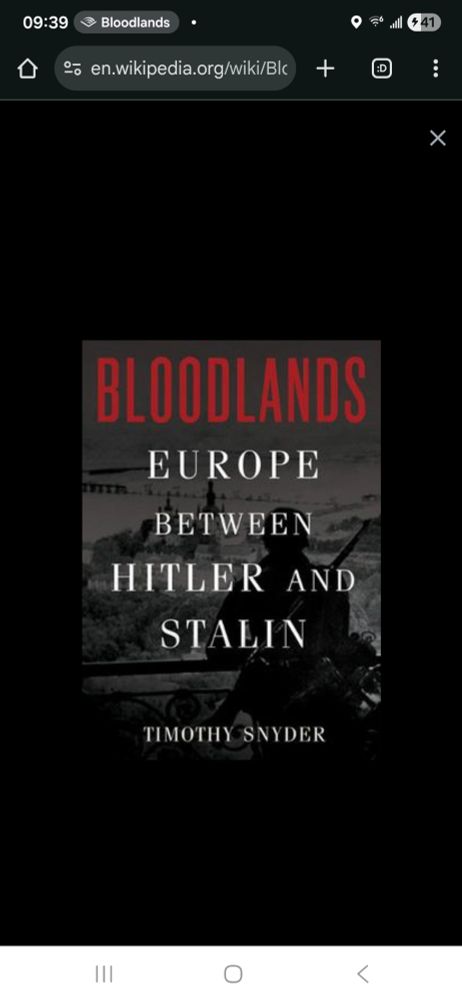 Bloodlands by Timothy Snyder 