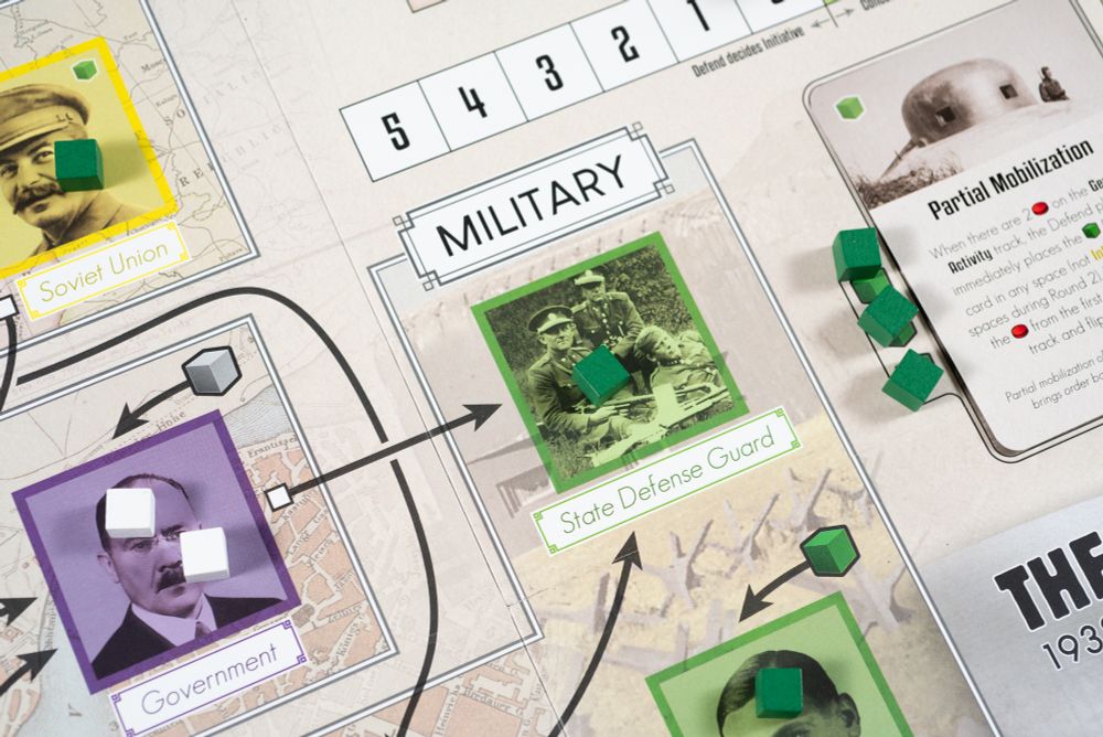 Closeup on the map from The Bell of Treason, a GMT Game by Petr Mojžíš