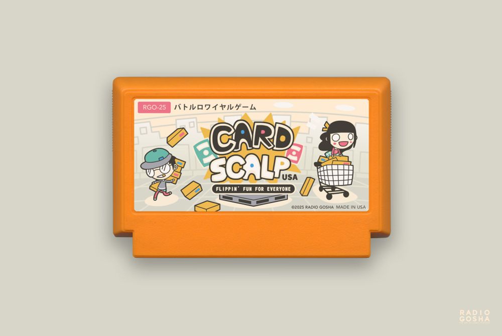 "Card Scalp USA — Flippin' Fun For Everyone" MY FAMICASE 2025 Radio Gosha entry