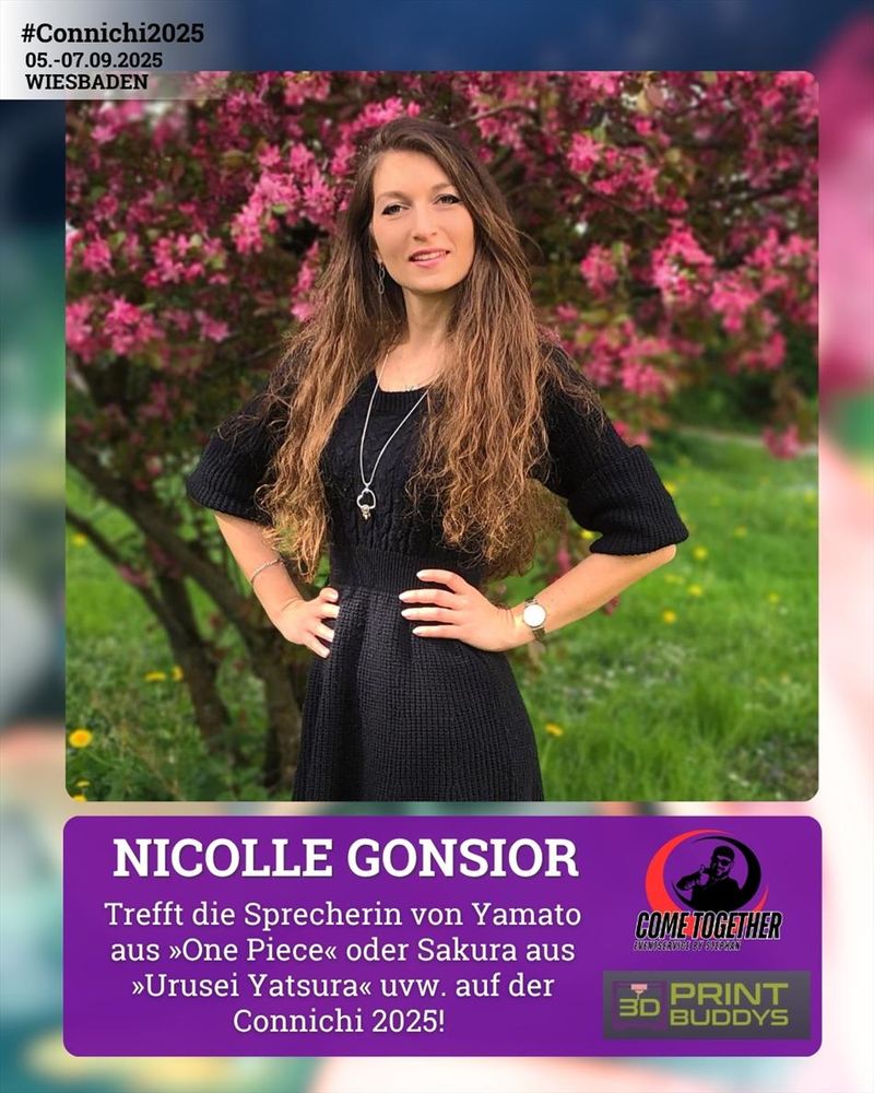 Nicolle Gonsior: Trefft die Sprecherin von Yamato aus »One Piece« oder Sakura aus »Urusei Yatsura« uvw. auf der Connichi 2025! 
