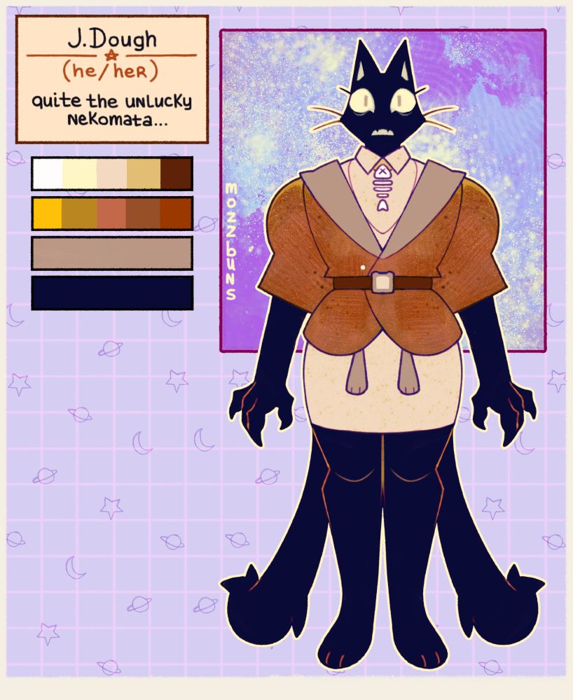 A character reference of my OC, J. Dough