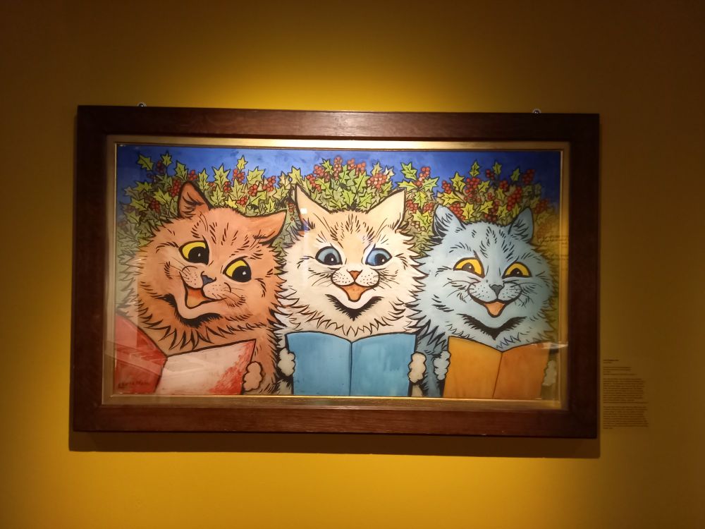 Carolling cats, by Louis Wain