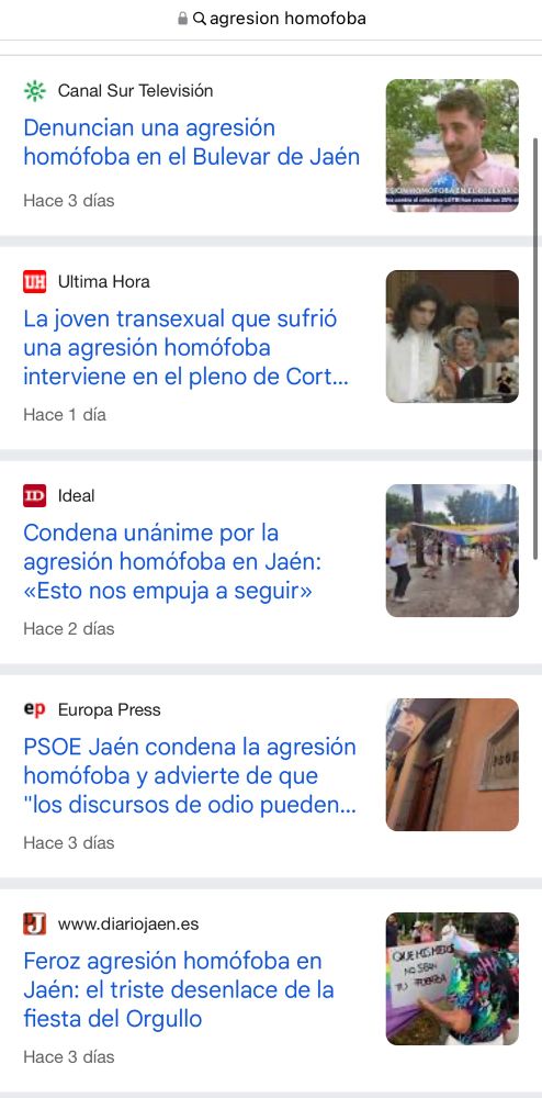 Agresiones múltiples en España esta semana. 