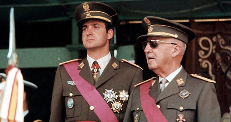 Fotografía de Juan Carlos con Franco.