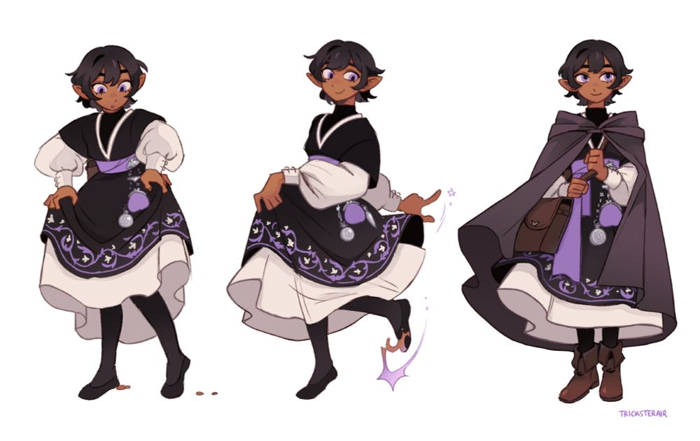 three full colour illustrations of