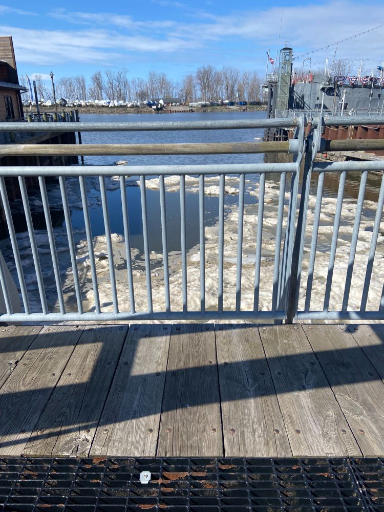 Ice floe at Canalside Buffalo, NY