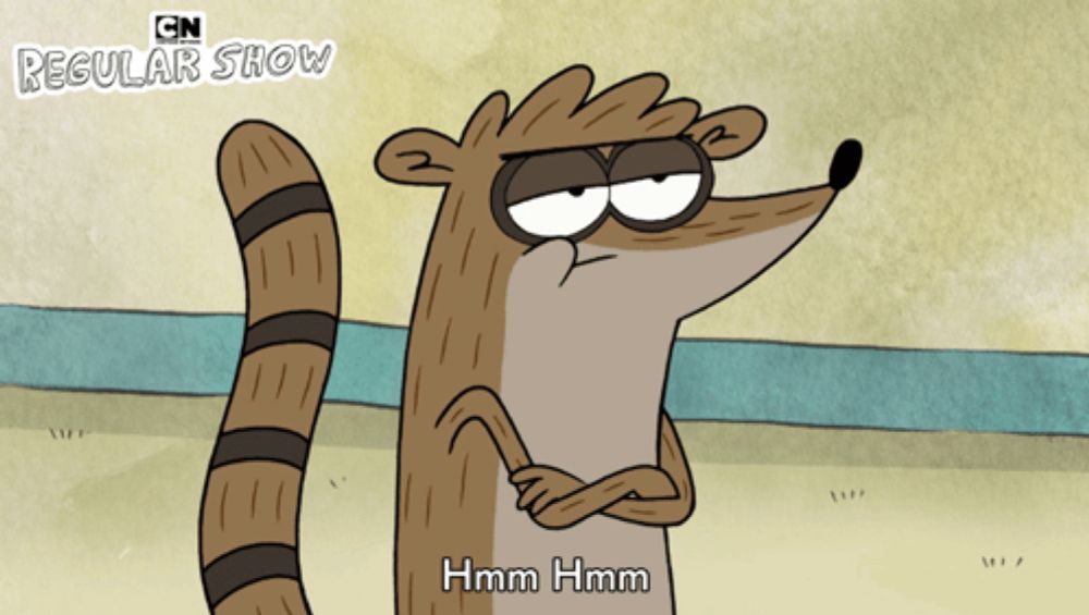 Hmm Hmm Rigby GIF