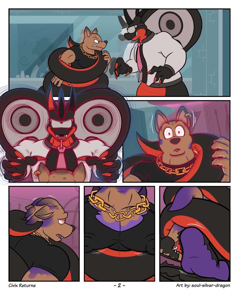 He opened his eyes, there was no threat of losing his mind with a naga that hid his behind some visor. Jadir didn't need to 'see'. he felt him thanks to the visor. felt the room. felt the possibilities that could be with just an adjustment. The dog had been used to grabby fans. but to attract a Naga was dangerous. They had a habit of insisting celebrities were just charms waiting to be claimed in a menagerie. Caine growled.

"Look man there's about three hundred people out there chanting my name that knows I came in here, I'm bullet proof."

But Jadir didn't hear him. There is an impulse deep within a Naga Lord that compels them at their most worked up. a need for order. a need for control. A hunger that urges them on like quivering fingers around a stress ball knowing it was designed to be squeezed. and squeeze he shall. His tongue flicked out. The small thread that was in the bigger snake's mind was weaving a quilt and coating his brain in it. He had enough of small fries playing out his fantasy. This time it would take root. This time it would settle in.

"What a shame to see ssssuch a talented doggy squander all that charisma. Why drink in adoration when you can be making them into something USEFUL?"

"You can forget it man. I'm not gonna be a thrall for you!"

"Well we can do something about that. Mmmmh Yes. I know jussst the role. Don't look so shocked. you're a performer. So... ACT LIKE ONE."

The sound waves pulsed, and it assaulted Caine like he stood too close to a subwoofer. he couldn't hear himself think. couldn't realize anything as the back wall vibrated with such intensity, he couldn't see where he was. He couldn't remember what his internal monologue sounded like. Everything shook. and all he could do was sit in the coils transfixed. Frozen until reality settled down long enough for him to focus.
FULL STORY ON FA.