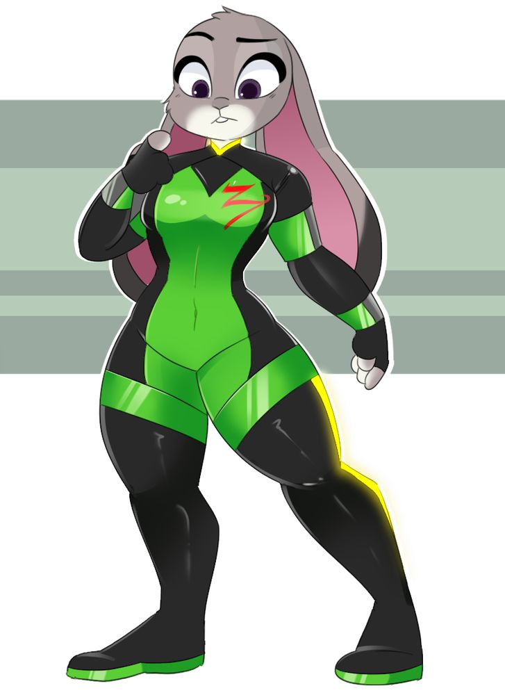 Clak. clak. clak. clak. She felt her boots stomp in perfect time with the legion at her back. She wasn't in the lead, rather merely in the front row. Pornified bunnies wear officer caps, ears perked to attention as they walk through the Focault streets. Her oversized spade tail wiggled as each thunderous boot sent a twinge of pleasure through her quivering body. Marching. smiling. Eyes staring at the middle distance with little more than the mantras and programming running through her head. The other ladies barked as one with each right foot. Compelled with little else running through their minds as they do.     "Protect! Serve! Protect! Serve!"     Officer had lost the capacity to think about it ever since her brain was reconfigured. The Great Authority of Cognizant was a subroutine keeping them in check. Tingling every few minutes with the delight and ache of serving. She stood about 5 feet two inches tall. a bit of a short stack, but with sleek legs, and a plump bust. Her uniform had been made into a mockery of whom she once was. Clad in Green with black accents, and a red Z on her left bosom like a lapel. the officers wore a leather cap atop their heads when on parade patrol. A glowing yellow strip laced round her neck along with the glow accent down the legs.     There was a point where her counterpart had become this, A vixen trying to infiltrate this simulation, and ever since her mindlessly dutiful bunny body was like a beacon to those wanting to find out what happened to her. She remembered too. Entering Cognizant to find her dimensional counterpart. To gloat, and savor how she was more Zyla than Stormy ever was. The memory spiderwebbed through her neurons as she marched with glee towards the reconditioning center of the officers.      The memory of striding up to officer and giving a condescending laugh. Only to be met with mindless affirmations of protection and service.     The feeling of a jolt hitting her hand whilst she tried to cup the mindless bunny slave's chin. The electricity arcing to her brain, leaving her dazed and confused long enough to be flanked by Officer, Officer, and Officer. The memory tingled, as if the Officer programming nestled inside the former queen's mind savored the feeling. She was once a powerful mistress, now merely another notch in the ledger for her fellow Officers. Protect! Serve!     The doors swing open to the reconditioning center. Obedient bunnies lined all the walls, staring at screens built to their level, flashing and keeping their minds free of all but the strictest of protocols. smiling as their dilated pupils soaked in the programming. To her left, she saw other intruders whom were once Queen Zyla's most loyal staring at lights while their digital avatars were reconfigured to resemble this busty bunny officer. A tiny jolt meets her brain and she smiles wider, forgetting the sight as she approaches her chamber. Rows of bunny officers kneel, bobbing on silicone shafts and licking and slurping while they stared at Hypnotic patterns. She belongs here. there was a node with a padded cushion shaped like her calves and thighs designed to cup her ass and push her forward while she knelt. A wireframe of a tall Master manifested. It was time to empty her thoughts and reaffirm her programming for cycle Three of Five.     The silicone shaft was right under the screen. She smiled. and a small jolt in an implant embedded in the back of her neck latticed a series of dopamine laced reward shocks through her body. Officer forgot the name. Forgot the relevance of the green uniform. She opened her mouth and begun her conditioning program.     "A good Officer protects her community! A good Officer is blank and loves to service her Commander! A good Officer corrects errant behavior and adds to her ranks!"    She slid down on the silicone shaft. All the way to the hilt. A quiet gulp joined the chorus of synchronized slurping and sucking. Retract. Pop. Salute.   "It is a privilege to be brainwashed as part of the Officer program! We love to be conditioned on and off duty!" The whole of the officers recited, with Officer joining in perfect tandem. It was so much better to forsake memories in favor of training and hypnotic protocol. The wireframe gripped the back of her head and she closed her eyes. Giggling quietly as the spiral patterns in her eyes rippled with increased tempo. She was gone. She was equipment. She loved it.  and there were two more cycles today alone.