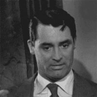 Cary Grant, looking confused 