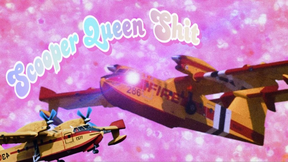 A bunch of scooper planes with the caption, "Scooper Queen Shit"