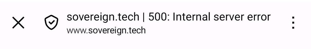 sovereign.tech, 500: Internal server error