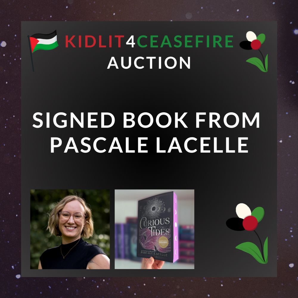 Kid lit for ceasefire auction: signed book (Curious Tides) from Pascale Lacelle.