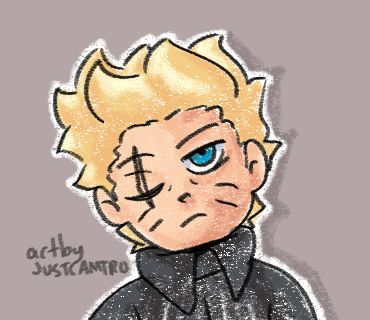 Boruto in Two Blue Vortex design and he looks so tired.