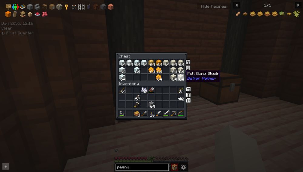 Many stacks of full bone blocks