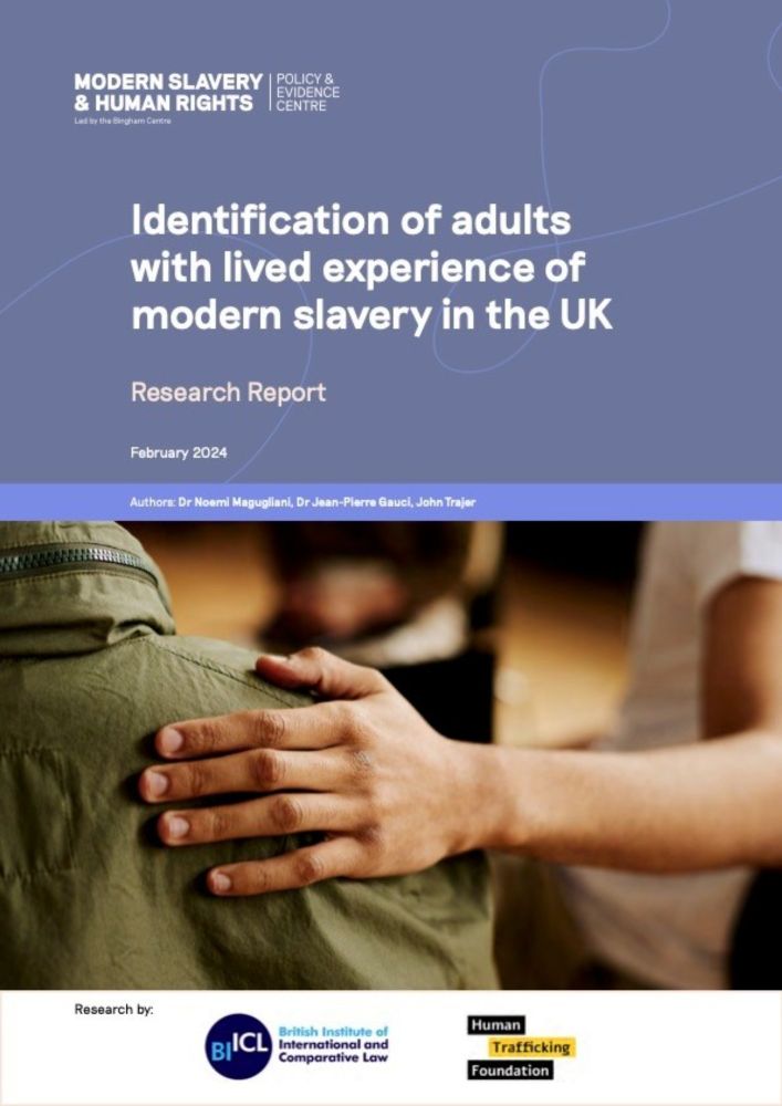 Identification of adults with lived experience of modern slavery in the UK