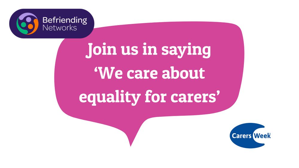 Join us in saying "We care about equality for carers"