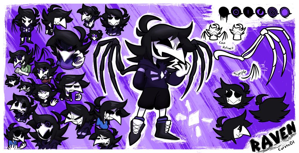 corvid demon
5'0"
has specific eyes for certain emotions or expressions