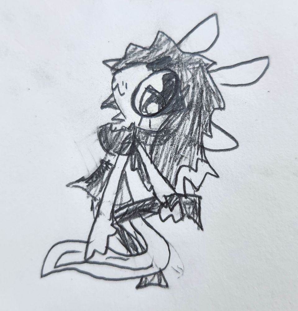 Axolotlgirl doing a cool pose