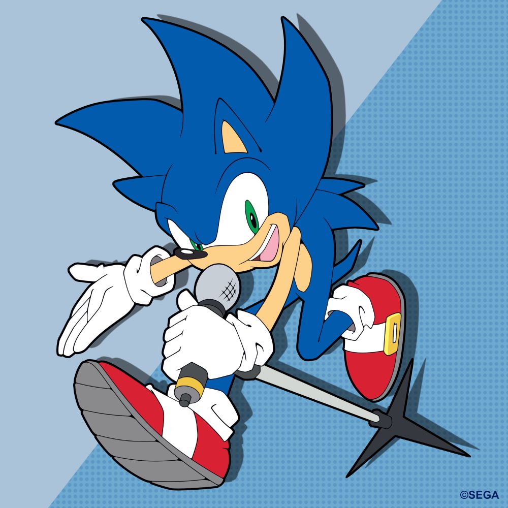 Digital fanart redrawn to improve the quality of a Sonic the Hedgehog merch