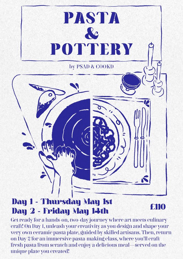 My first every illustration client! Did a poster for a Pasta & Pottery event. If youre in London reach out to Cookd or PSAD for more info! 