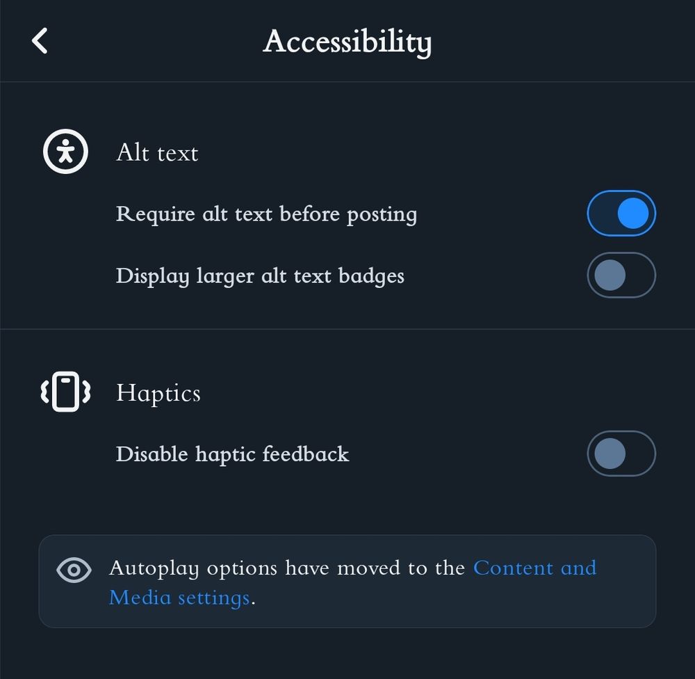 Settings page to require alt text. (See! It isn't so hard!)