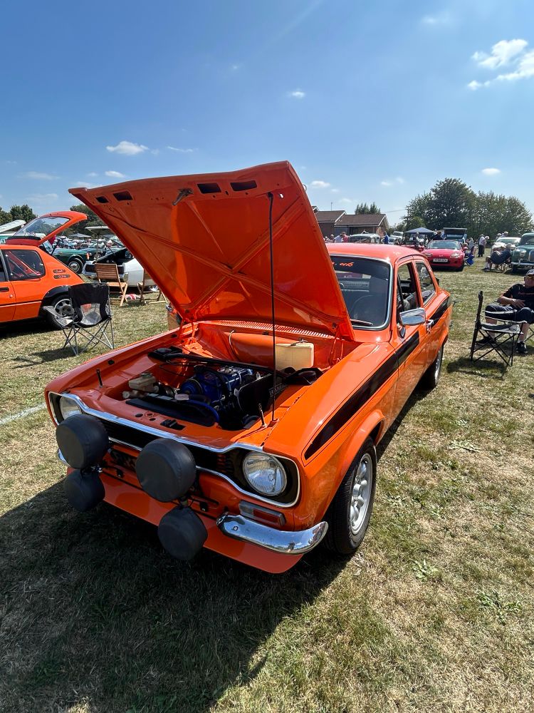 An Old Ford Escort Mk1 Car in a field 