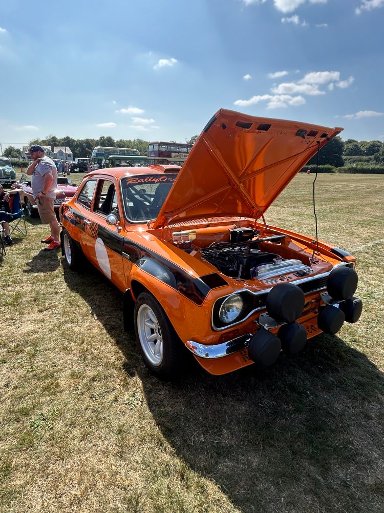An Old Ford Escort Mk1 Car in a field 