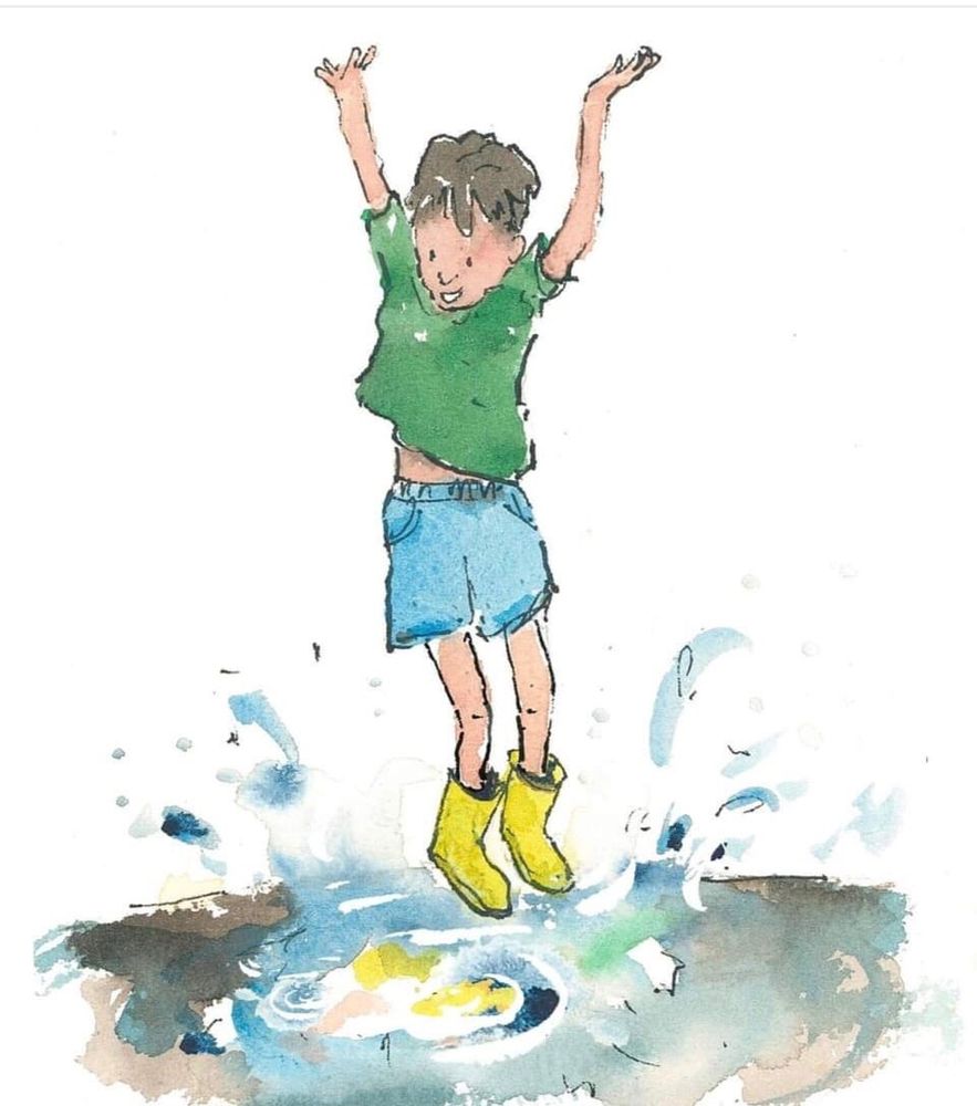 Puddle jumping illustration