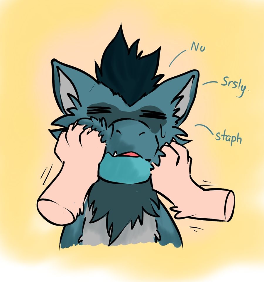 A Gezak geting paw rubbed for far too long. Asking for them to staph but to no avail