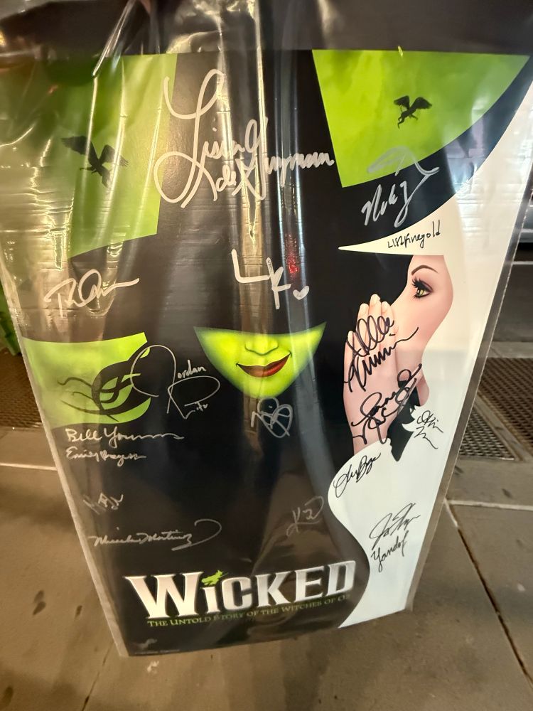 Signed Wicked poster. 
