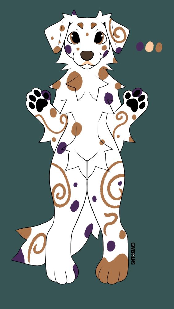 A cinnamon raisin themed anthropomorphic sog with swirls