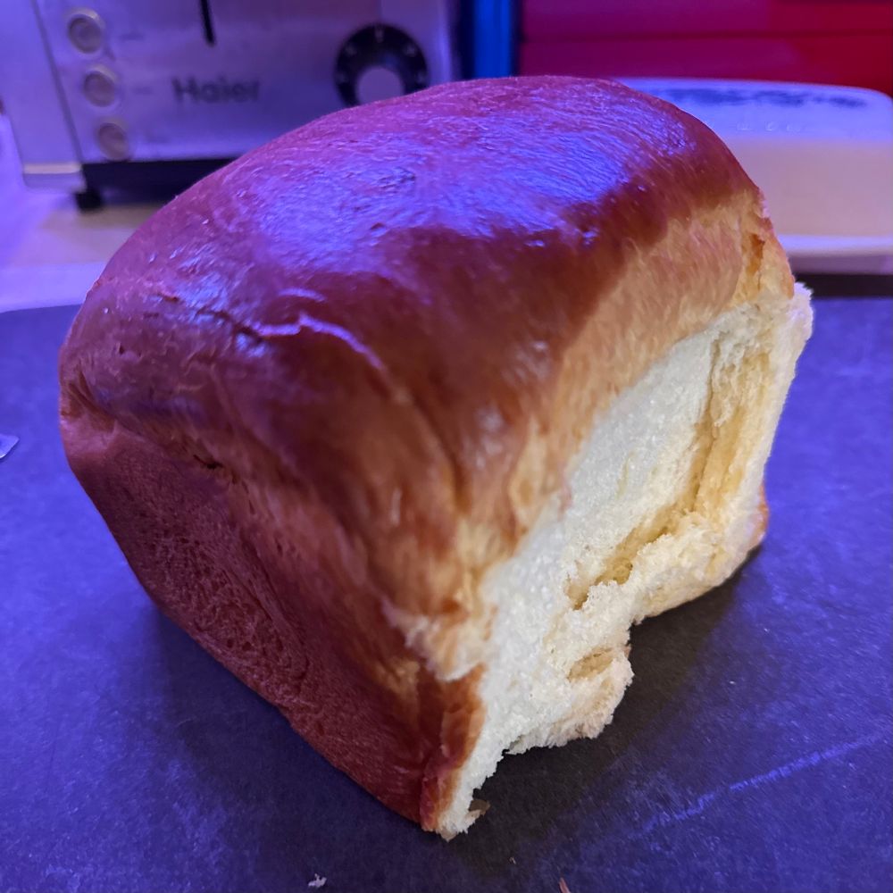  A loaf of Japanese milk bread (shokupon) from X2 Pastries Bakery in Saint Paul