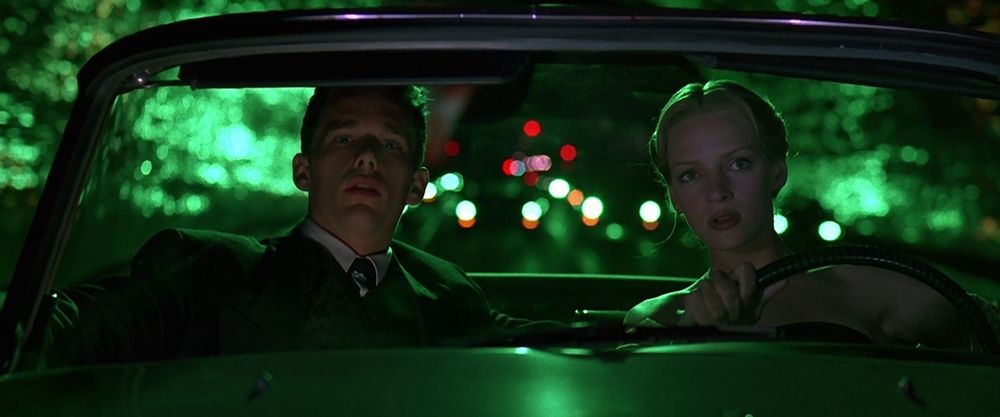 Ethan Hawke and Uma Thurman in Gattaca