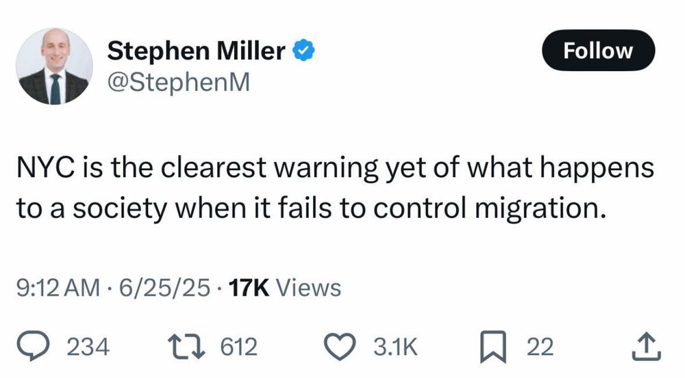 Stephen Miller bleating an opinion. 