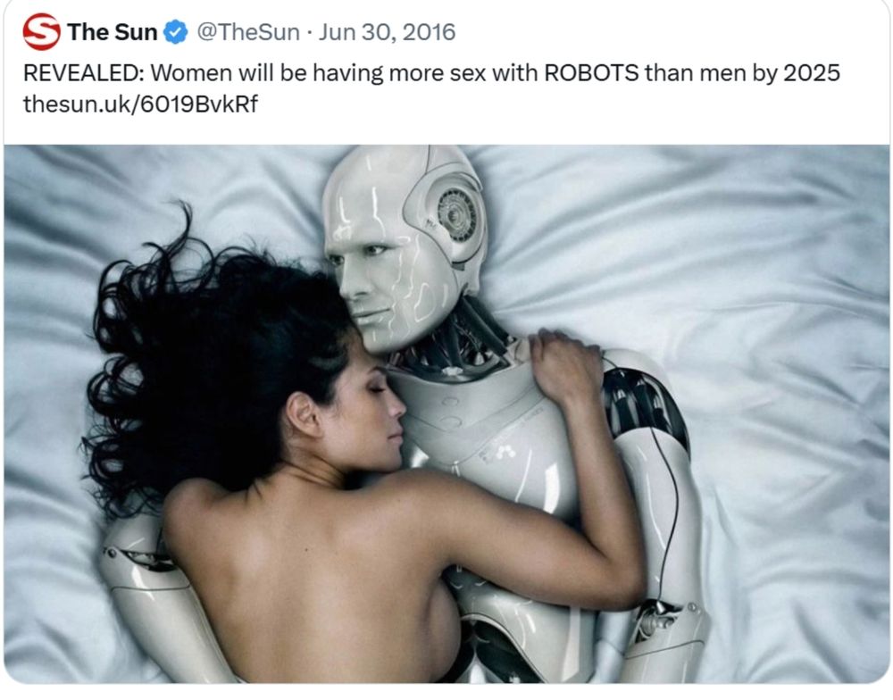 Revealed: women will be having more sex with ROBOTS than men by 2025