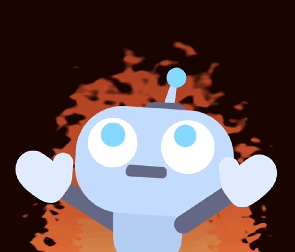 a cartoon drawing of a robot with a blue head and blue eyes