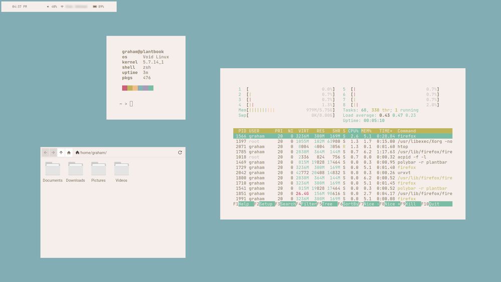 screenshot of a nonfunctional weird ass piet mondrian looking desktop