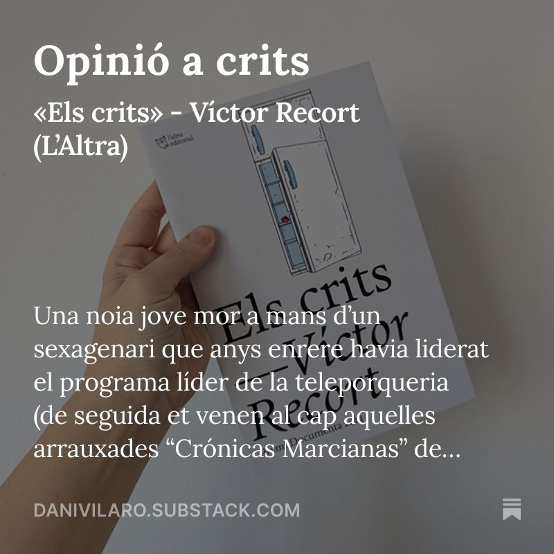 Els crits - Víctor Recort (L'Altra Editorial)