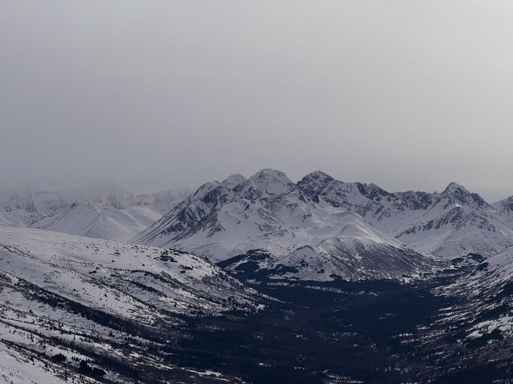 Back side mountain range looking towards Prince William Sound