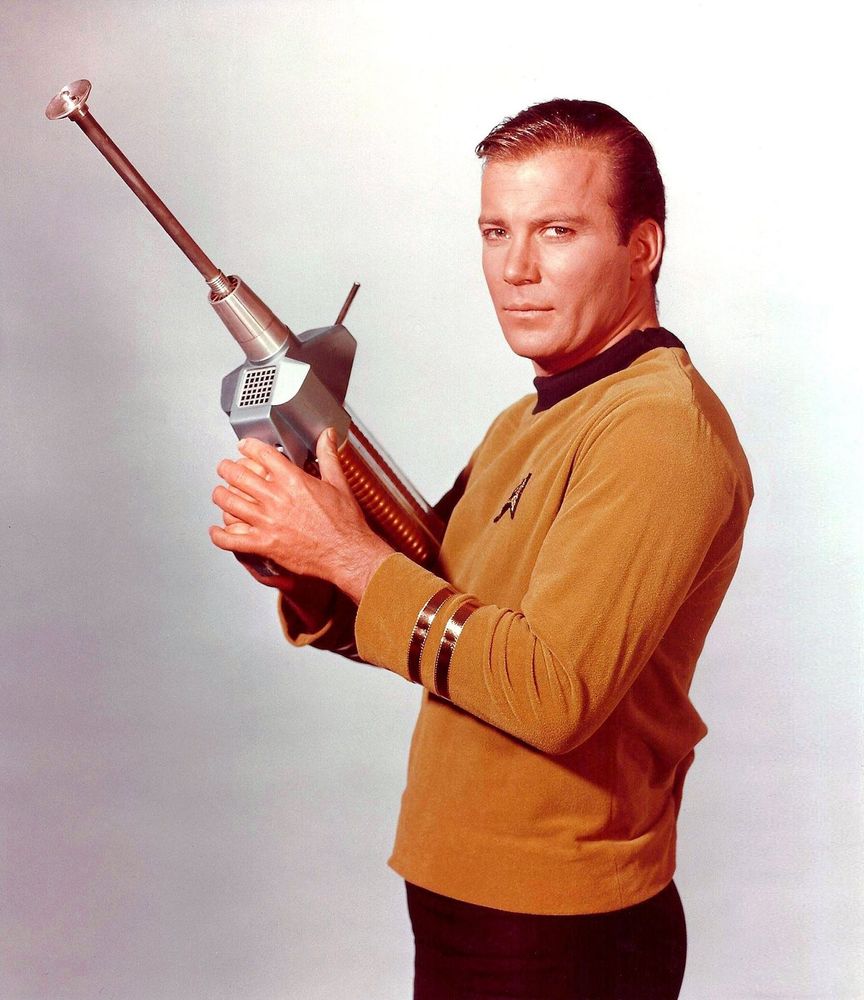 Star Trek publicity photo showing William Shatner as Captain James T. Kirk.