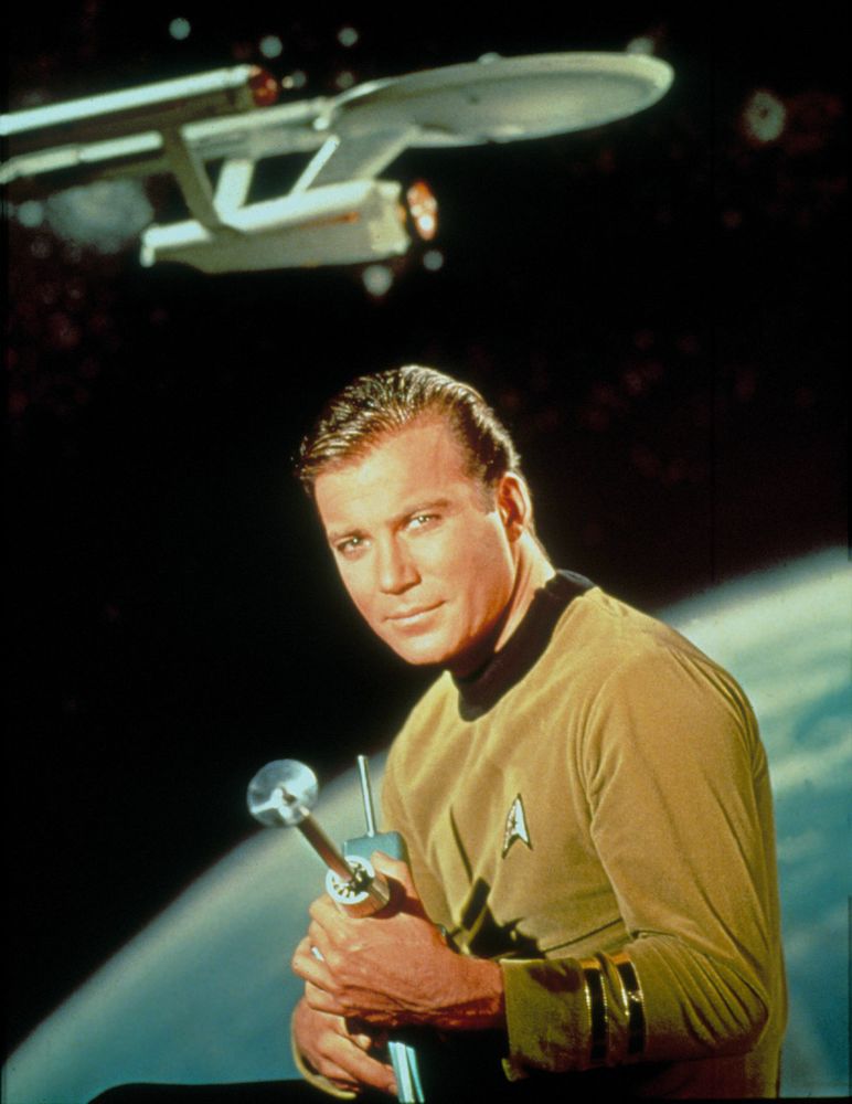 Star Trek publicity photo showing William Shatner as Captain James T. Kirk.