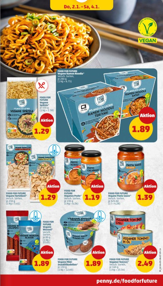 Spätzle, Asia Nudeln, Tortellini, nudelsoßen, Mini Frikadellen, tonno