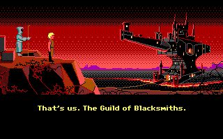 The giant anvil of the Guild of Blacksmiths in Loom